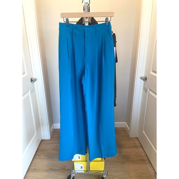 S 🔖 SERGIO HUDSON x Target Teal Blue High-Waist Wide Leg Tailored Trousers - Picture 6 of 10
